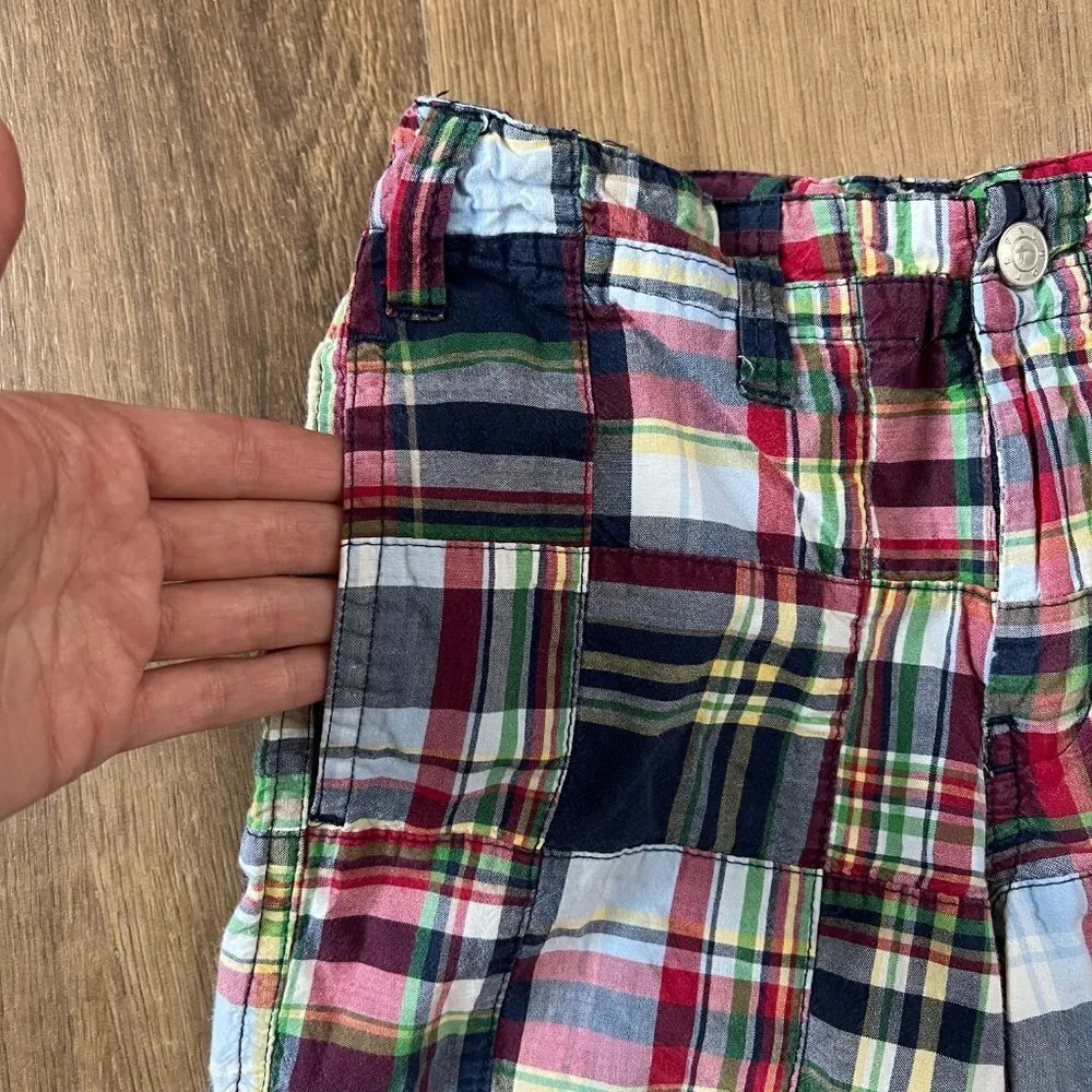 Talbots Kids Madras Patchwork Summer Shorts Sz 5